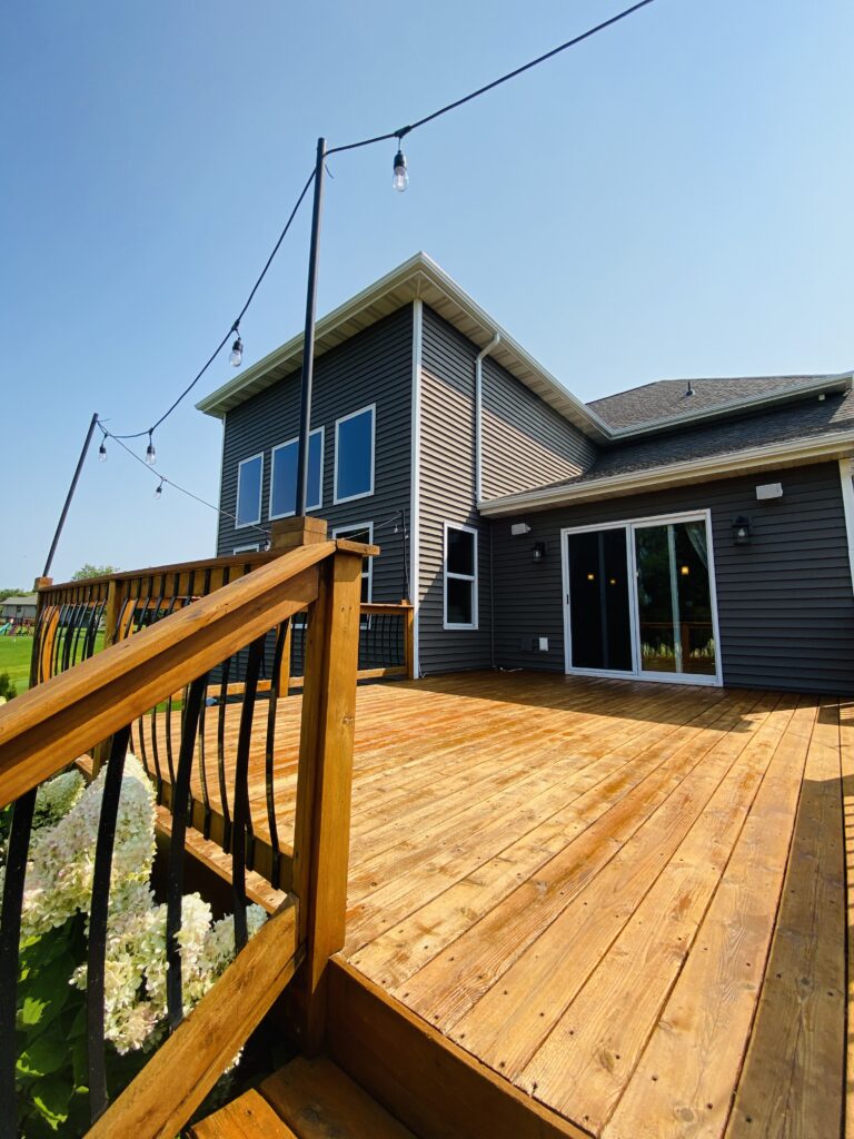 Deck staining